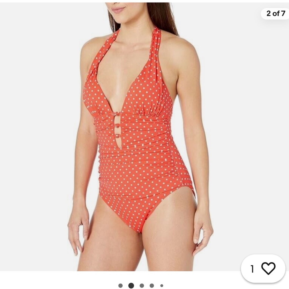 Like New Ralph Lauren Red Dot One-Piece Swimsuit - Picture 1 of 7